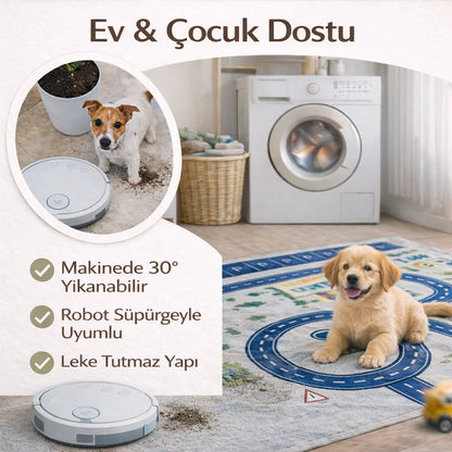 👉 CityRoad™ Yol Temalı Eğitici Oyun Halısı